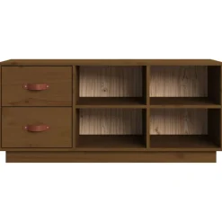vidaXL Productos Del Hogar-Zapatero madera maciza de pino marrón miel 100x34x45 cm
