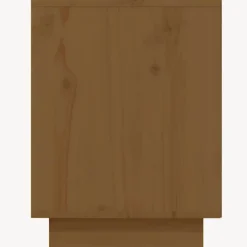 vidaXL Productos Del Hogar-Zapatero madera maciza de pino marrón miel 110x34x45 cm