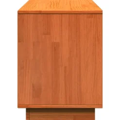 vidaXL Zapatero madera maciza de pino marrón cera 110x34x45 cm Marrón cera Online