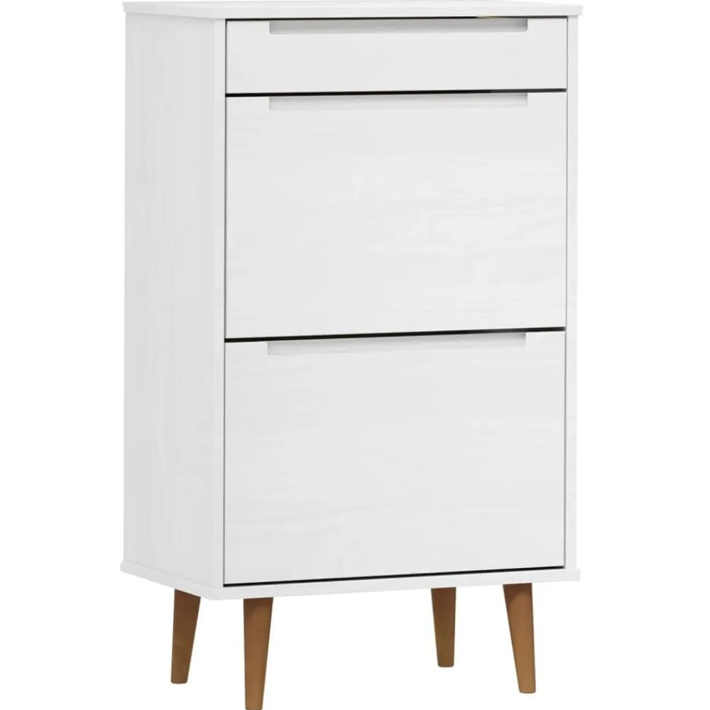 vidaXL Productos Del Hogar-Zapatero MOLDE madera maciza de pino 59,5x35x103 cm