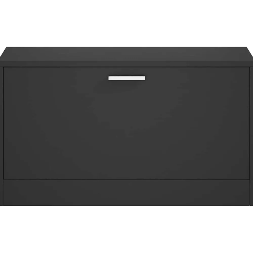 vidaXL Zapatero 80x24x45 cm madera de ingeniería Negro Outlet