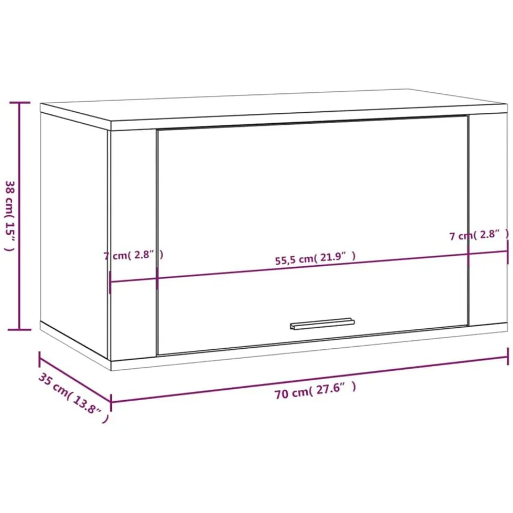vidaXL Productos Del Hogar-Zapatero pared madera pino 70x35x38 cm