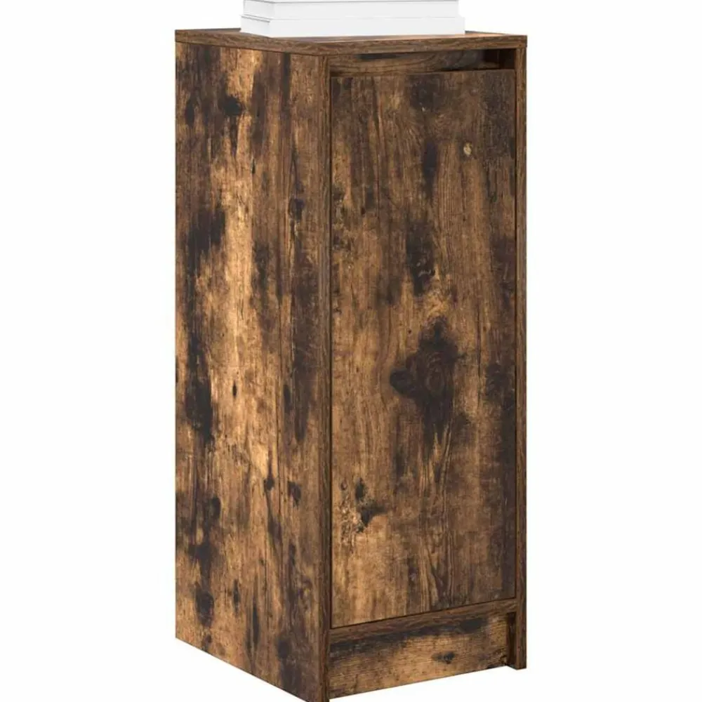 vidaXL Zapatero 29,5x34x76 cm Madera de ingeniería Roble ahumado Online
