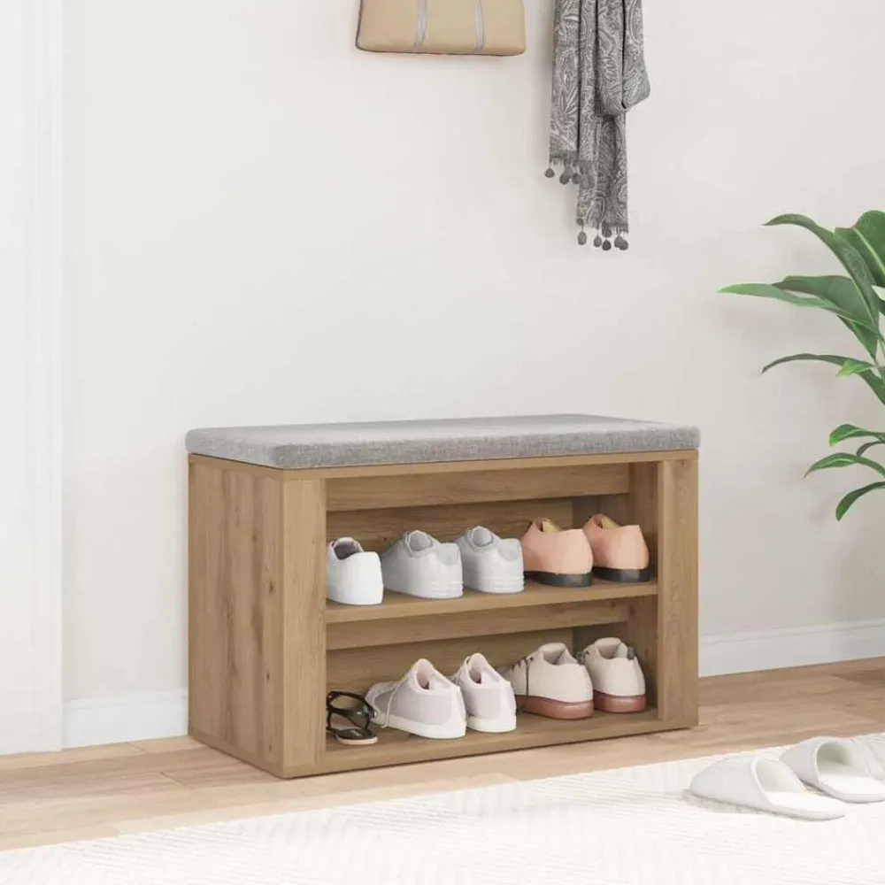 vidaXL Productos Del Hogar-Zapatero 75 x 35 x 45 cm Madera contrachapada