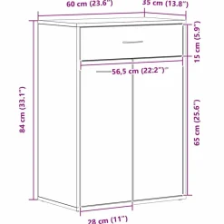vidaXL Productos Del Hogar-Zapatero 60 x 35 x 84 cm Madera contrachapada