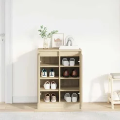 vidaXL Productos Del Hogar-Zapatero 57x34x76 cm Madera de ingeniería