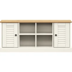 vidaXL Zapatero VIGO madera maciza de pino 106x35x45 cm Blanco Outlet