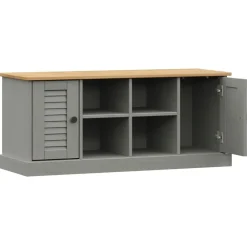 vidaXL Bancos-Zapatero VIGO madera maciza de pino 106x35x45 cm