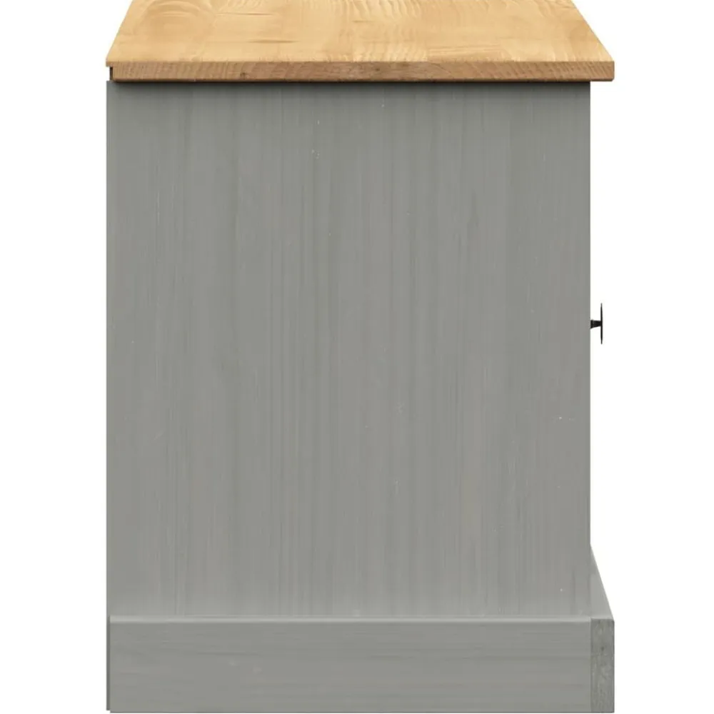 vidaXL Bancos-Zapatero VIGO madera maciza de pino 106x35x45 cm