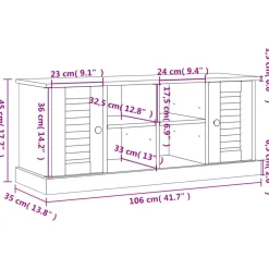 vidaXL Bancos-Zapatero VIGO madera maciza de pino 106x35x45 cm