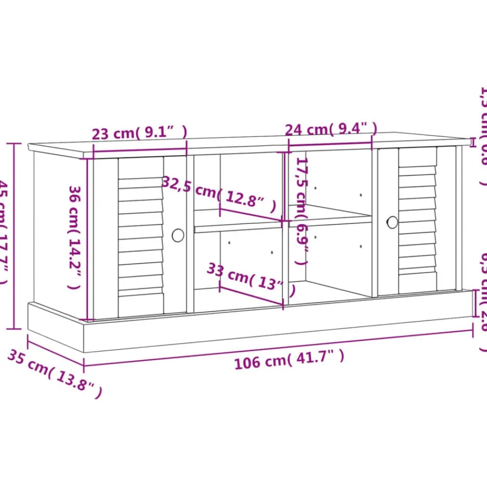 vidaXL Bancos-Zapatero VIGO madera maciza de pino 106x35x45 cm