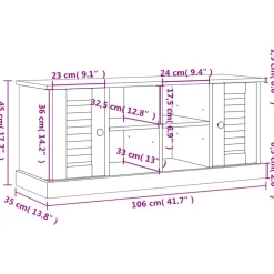 vidaXL Bancos-Zapatero VIGO madera maciza de pino 106x35x45 cm
