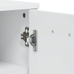 vidaXL Zapatero VIKEN madera de ingeniería blanca Blanco Discount
