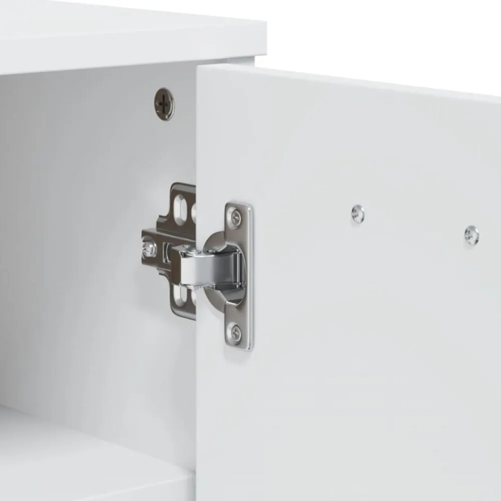 vidaXL Zapatero VIKEN madera de ingeniería blanca Blanco Discount