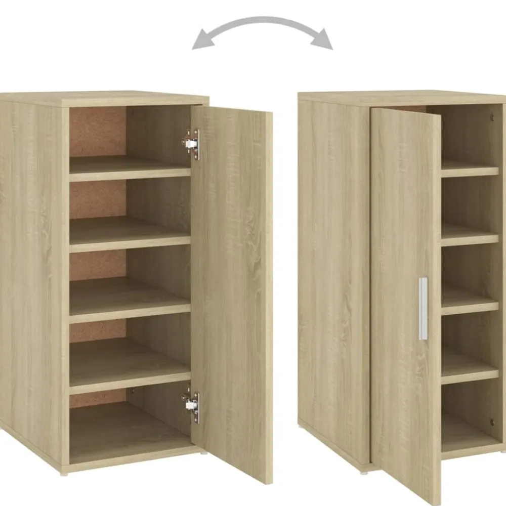 vidaXL Zapateros 2 uds contrachapado 32x35x70 cm Roble Sonoma Outlet
