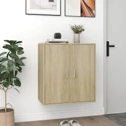 vidaXL Zapateros 2 uds contrachapado 32x35x70 cm Roble Sonoma Outlet