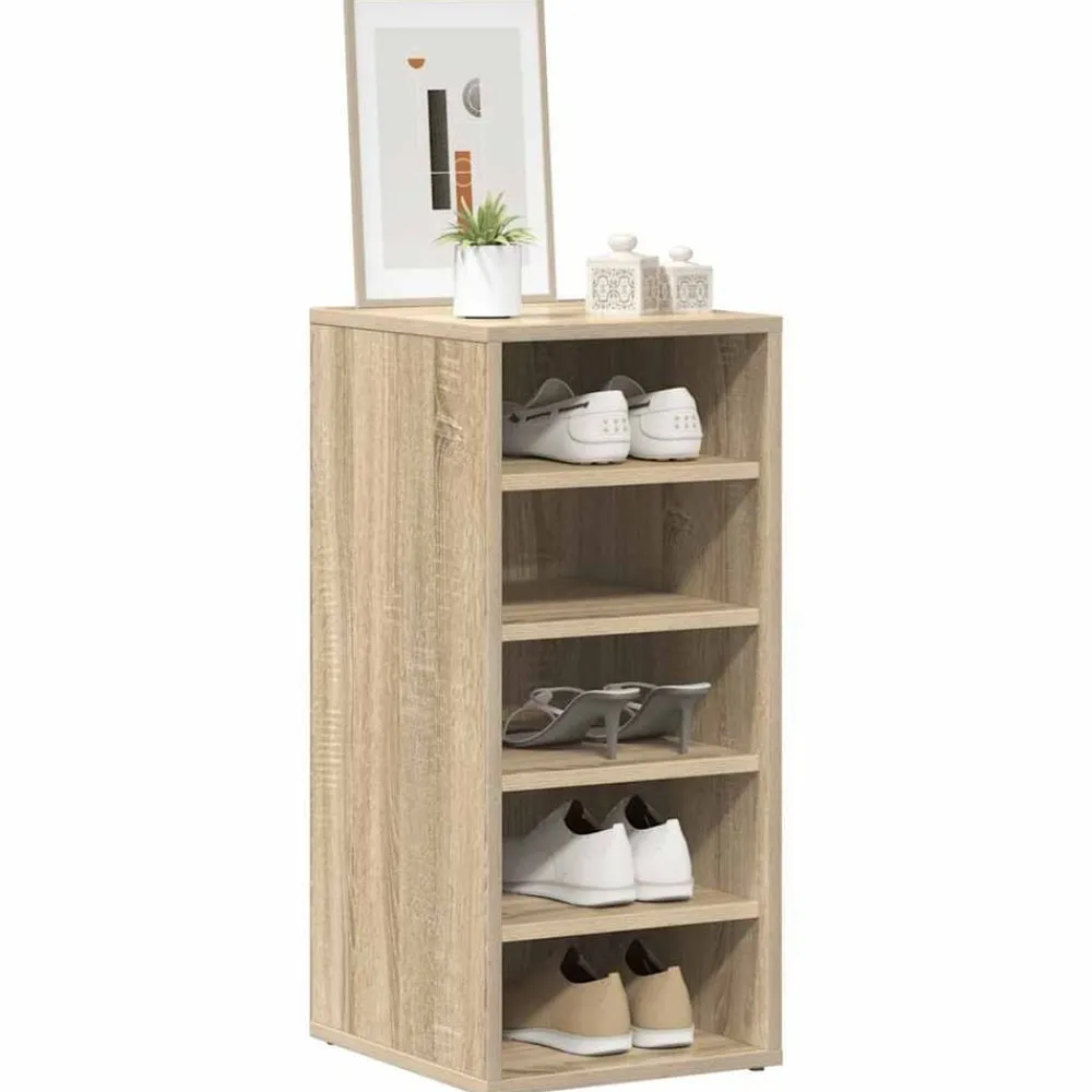 vidaXL Zapateros 2 uds contrachapado 31,5x35x70cm Roble Sonoma Best