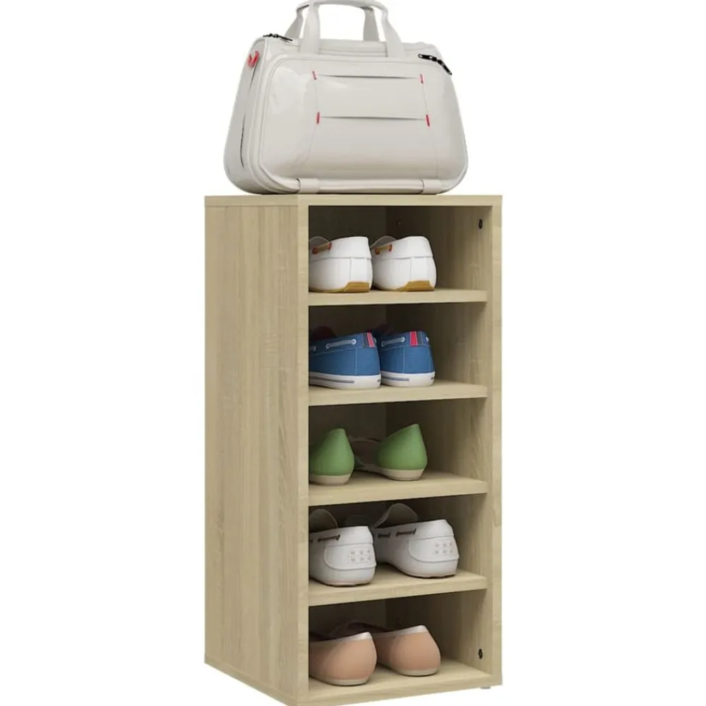 vidaXL Zapateros 2 uds contrachapado 31,5x35x70cm Roble Sonoma Best