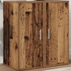 vidaXL Productos Del Hogar-Zapateros 2 uds madera ingeniería envejecida 32x35x70cm