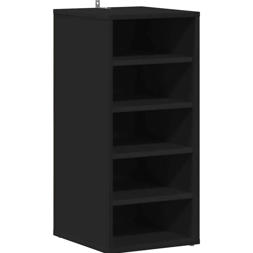 vidaXL Zapateros 2 uds madera contrachapada 31,5x35x70cm Negro Discount