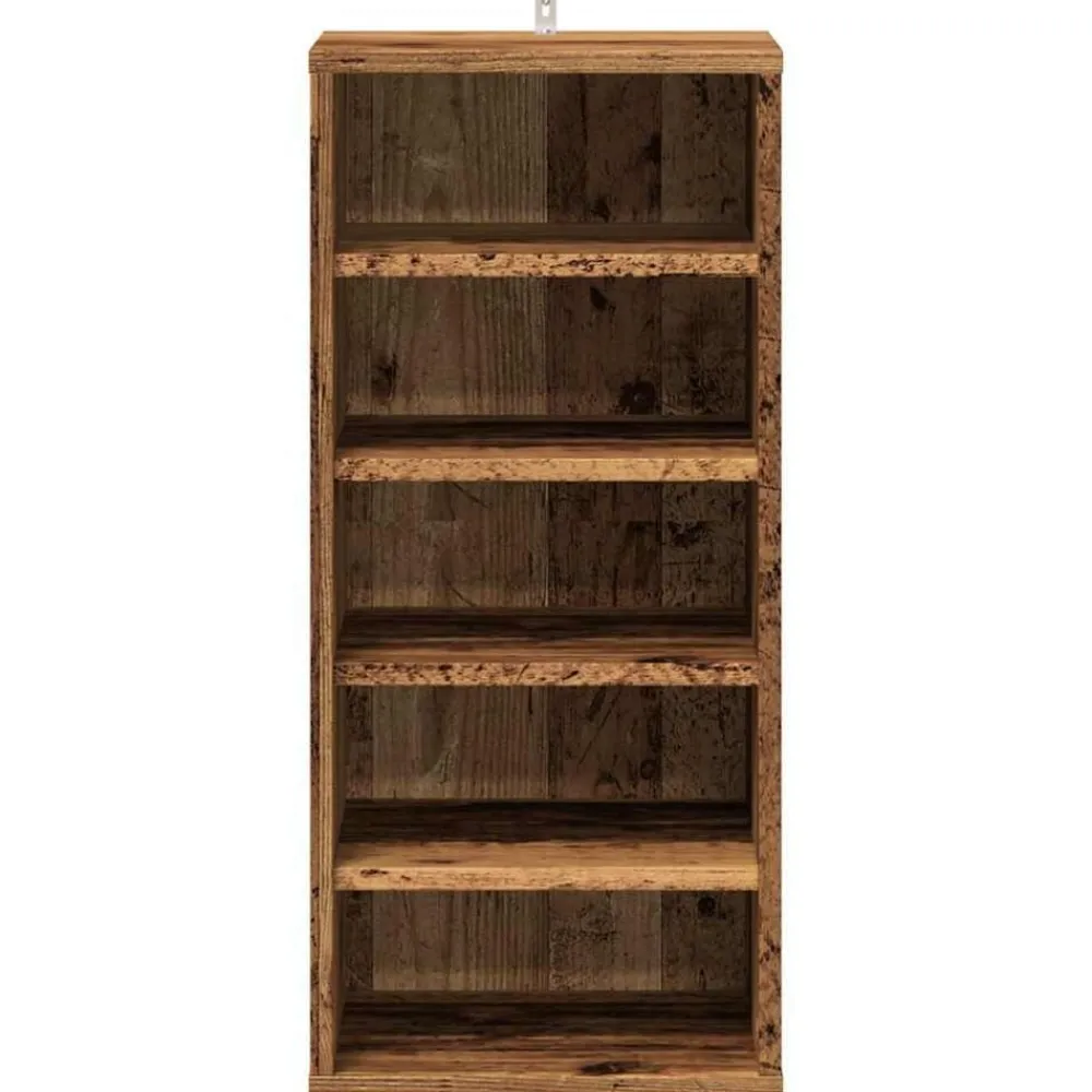 vidaXL Zapateros 2 uds madera ingeniería envejecida 32x35x70cm Madera antigua Outlet