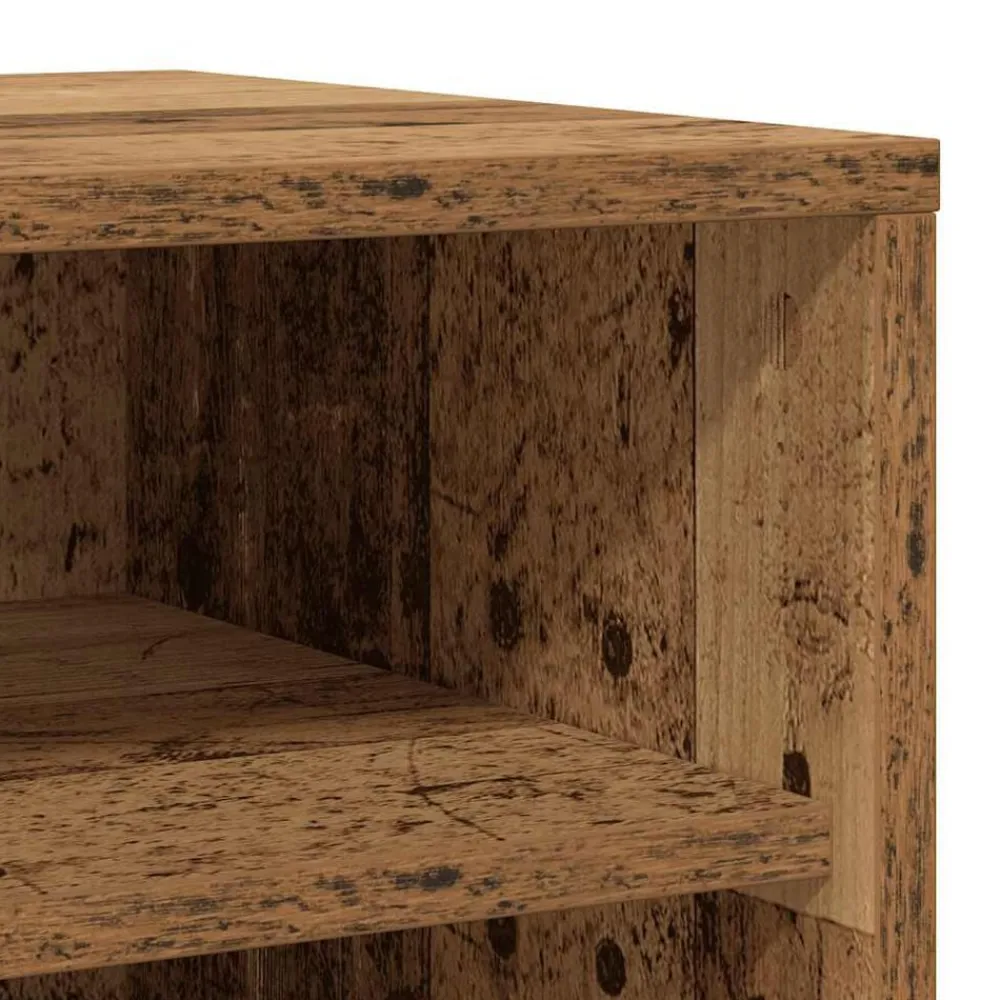vidaXL Zapateros 2 uds madera ingeniería envejecida 32x35x70cm Madera antigua Outlet