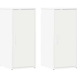 vidaXL Zapateros 2 uds madera contrachapada 32x35x70 cm Blanco Discount