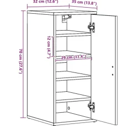 vidaXL Zapateros 2 uds madera contrachapada 32x35x70 cm Blanco Discount