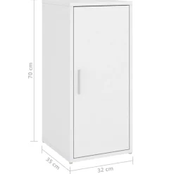 vidaXL Zapateros 2 uds madera contrachapada 32x35x70 cm Blanco Discount