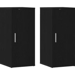 vidaXL Zapateros 2 uds 32x35x70 cm madera de ingeniería Roble negro Clearance