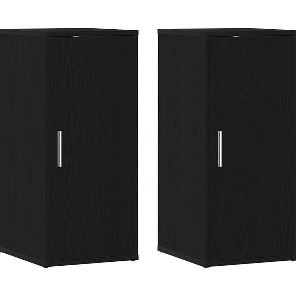 vidaXL Zapateros 2 uds 32x35x70 cm madera de ingeniería Roble negro Clearance