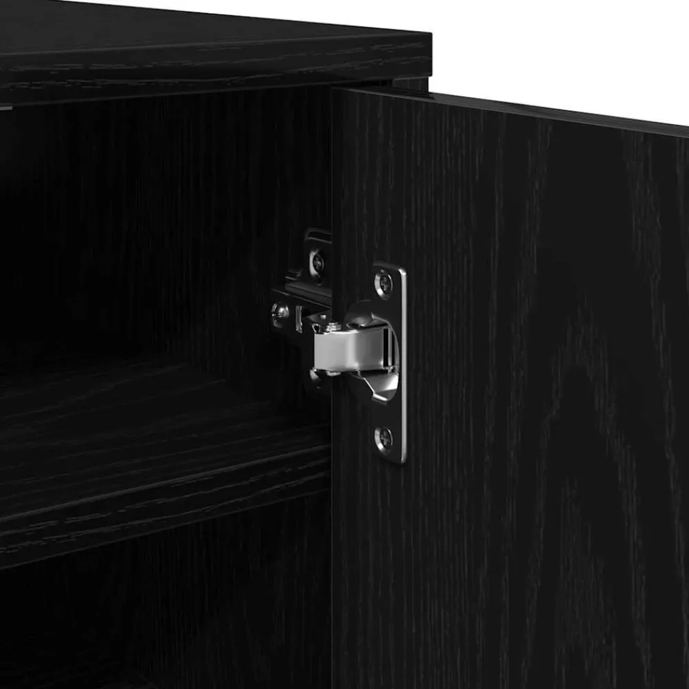 vidaXL Zapateros 2 uds 32x35x70 cm madera de ingeniería Roble negro Clearance